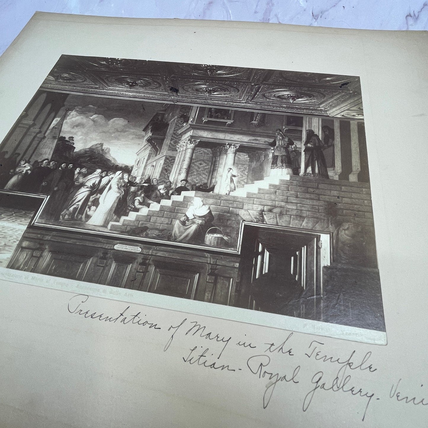 Presentation of Mary in the Temple Antique 12x14" Art Print V21