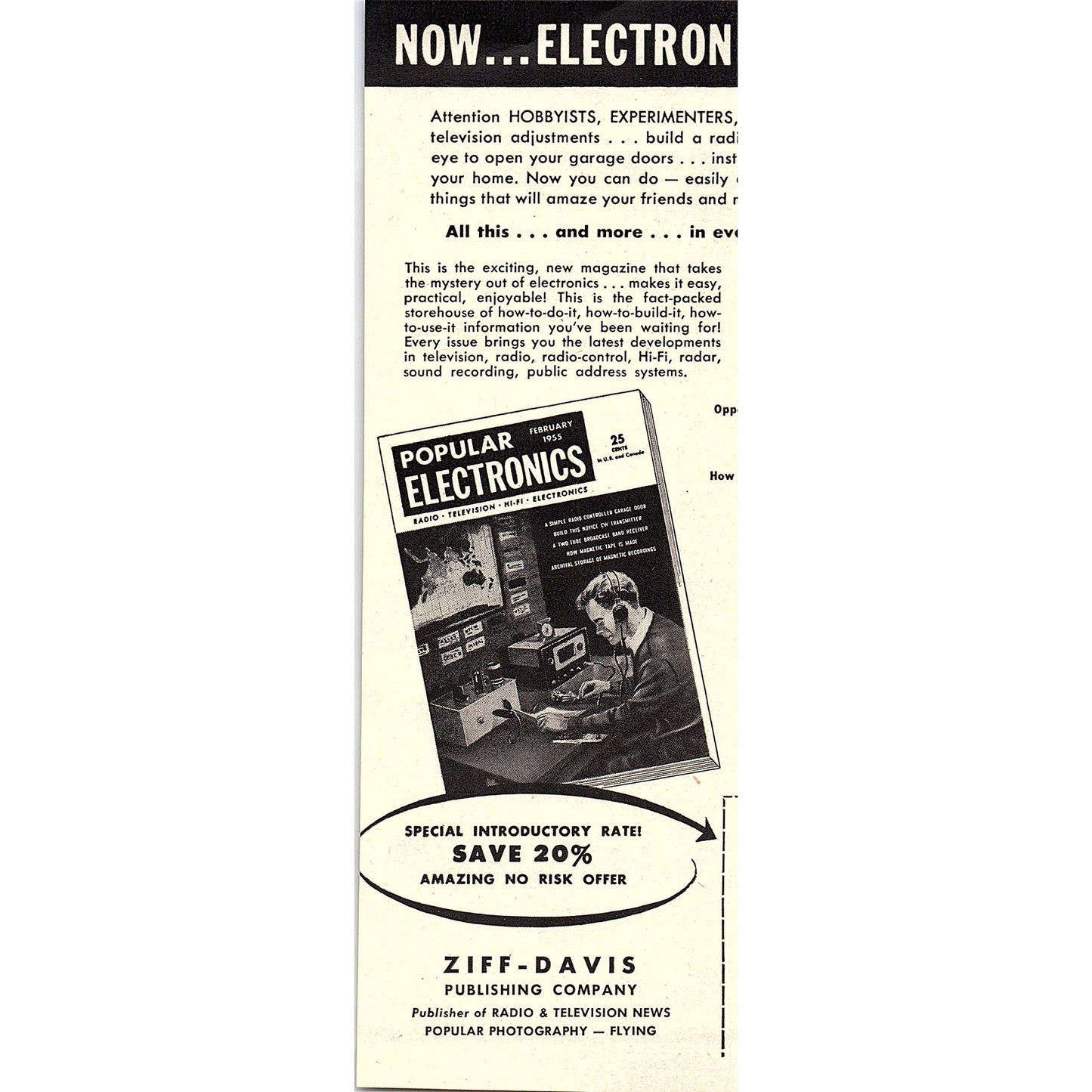 Build Your Own Cabin, Ranch House Popular Science Pub Co 1955 Ad AG1-7