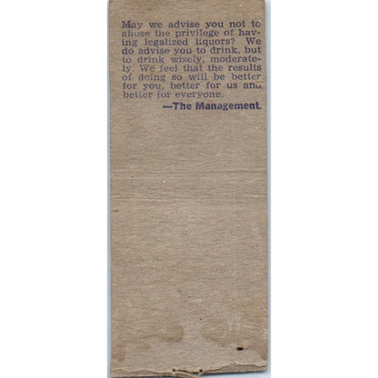 Lehman's I-Way Inn & Supper Club Rice Lake WI Vintage Matchbook Cover SD2-Y3