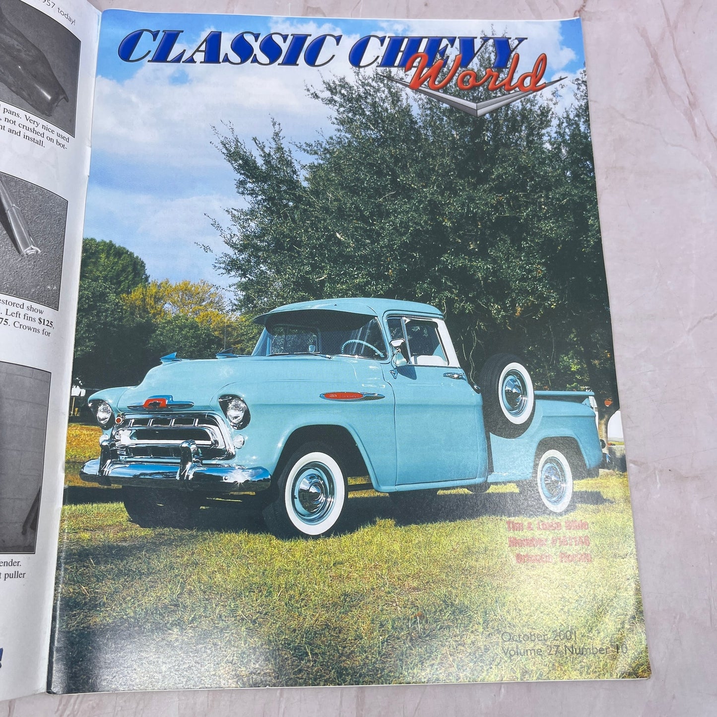Tim Bible Orlando FL - '55, '56, '57 Classic Chevy World Magazine - Oct 2001 M30