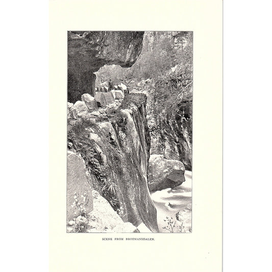 Scene from Brothansdalen Vintage Art Print 6x9 V12