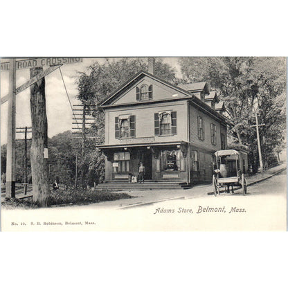 c1905 Adam's Store S.B. Robinson Belmont MA Antique Unused Postcard PC7