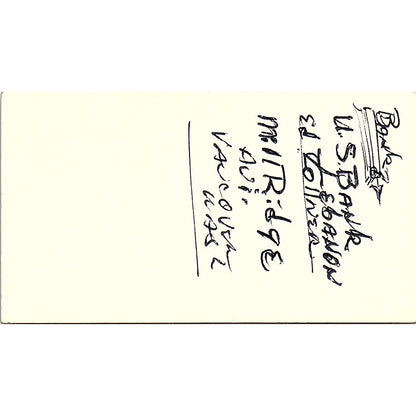 Lebanon Air Service Inc Bob W Reade Lebanon OR Vintage Business Card SE3-B16