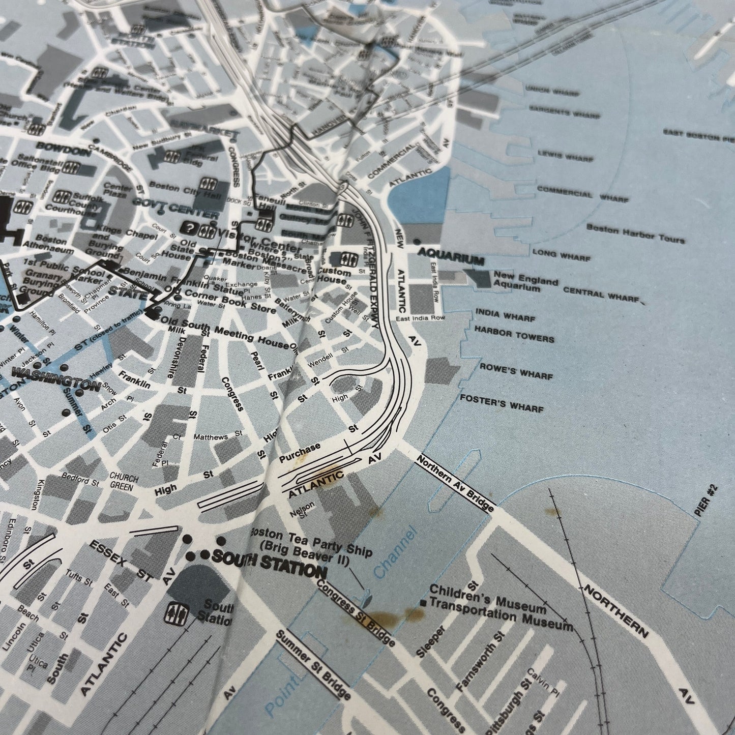 1970's Boston National Historical Park MA Fold Out Map TH9-TM2