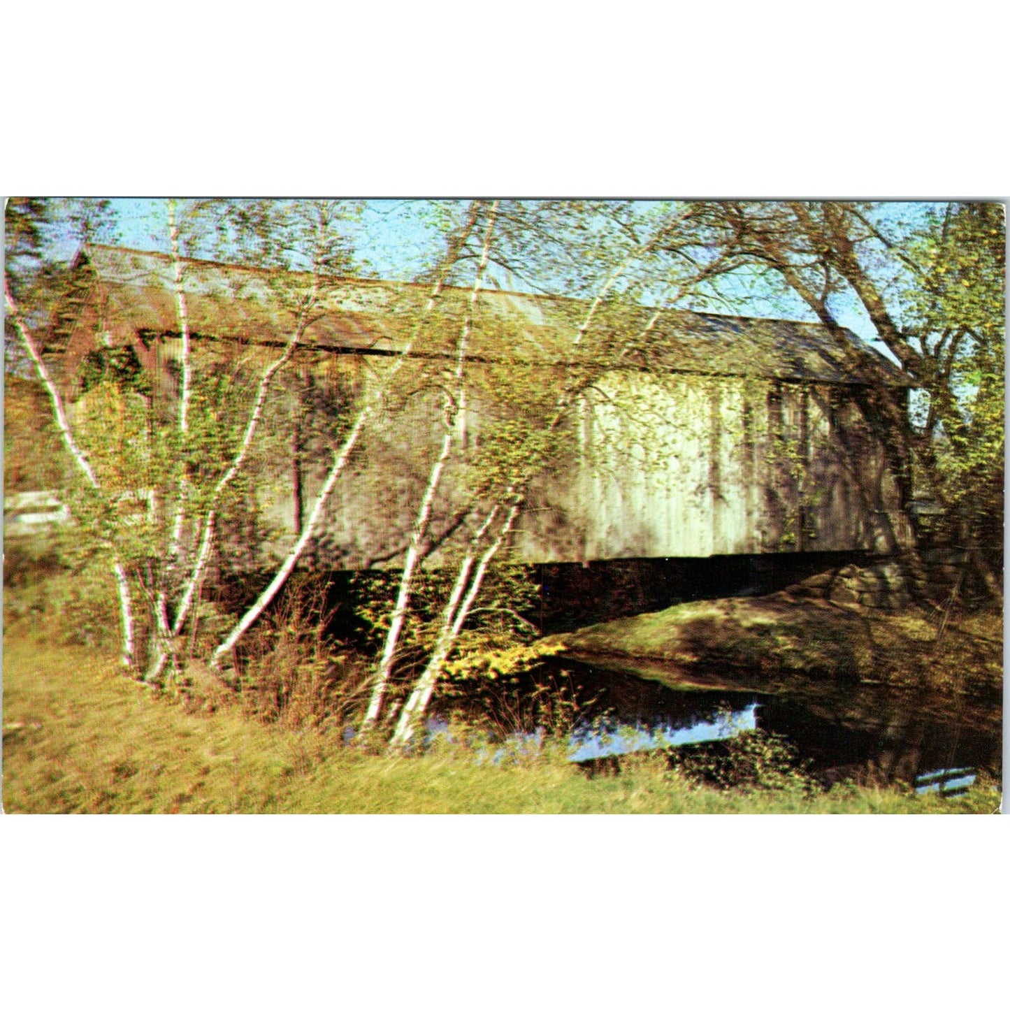 Otter Brook East Swanzey NH Covered Bridge Postcard PC4