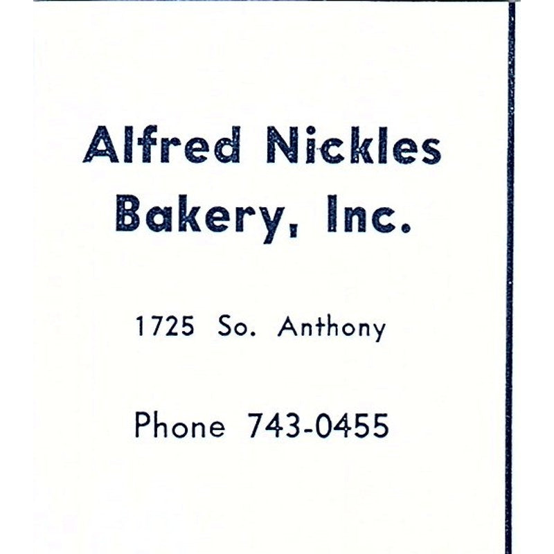 Alfred Nickles Bakery Inc 1725 So Anthony Fort Wayne Indiana 1964 Ad AG1-S11