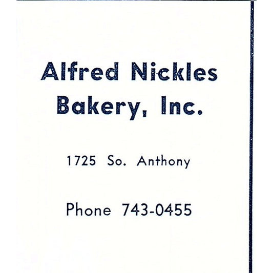 Alfred Nickles Bakery Inc 1725 So Anthony Fort Wayne Indiana 1964 Ad AG1-S11