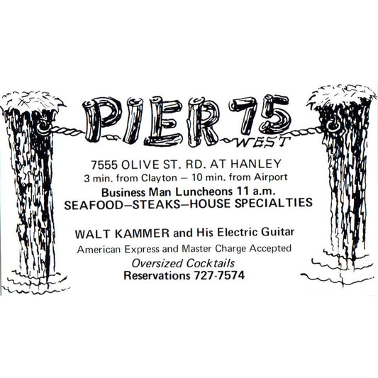 Pier 75 Restaurant Walt Kammer St. Louis 1971 Magazine Ad AD8-H4