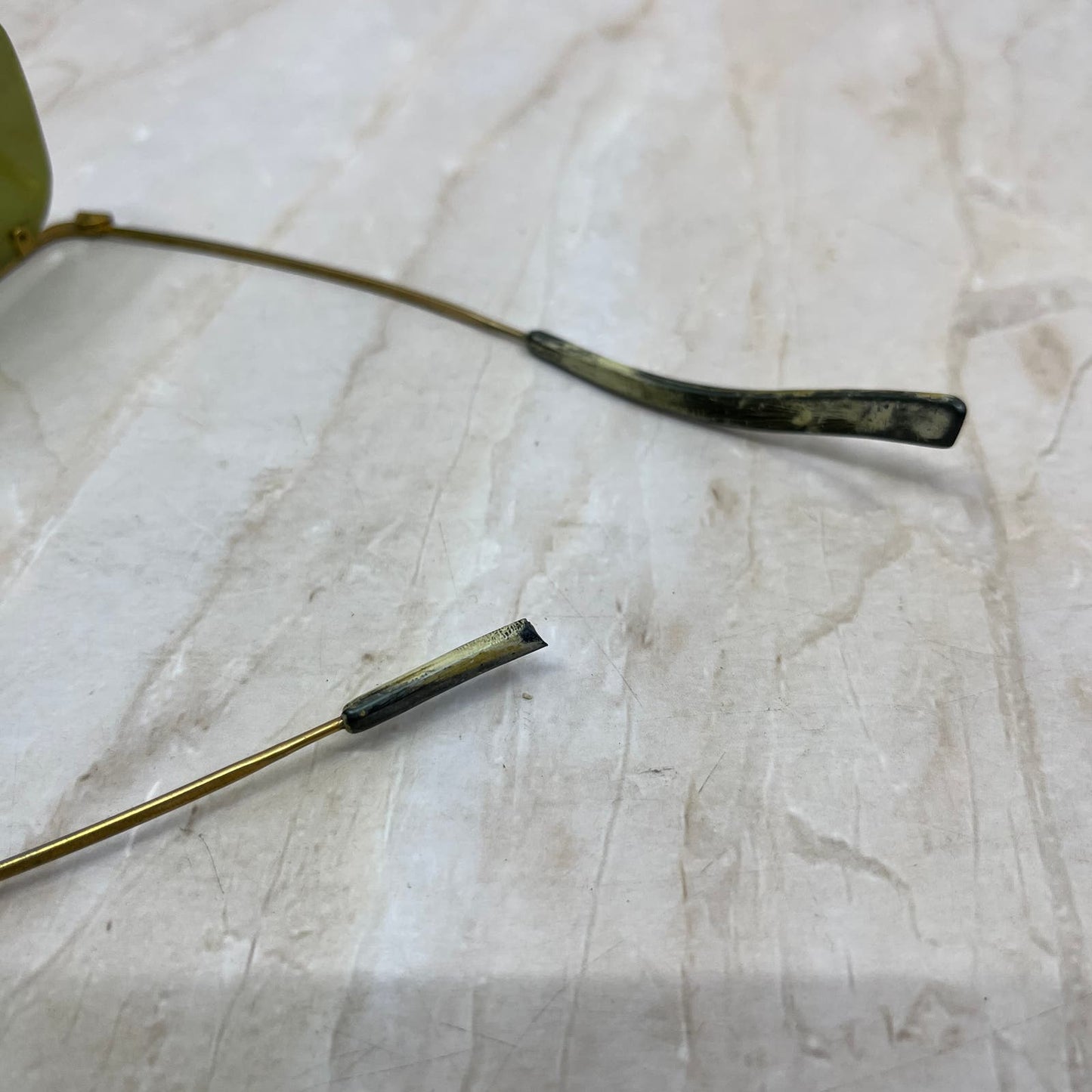 Vintage Rimless Brass Tone Sunglasses Eyeglasses Frames TD5G1-1