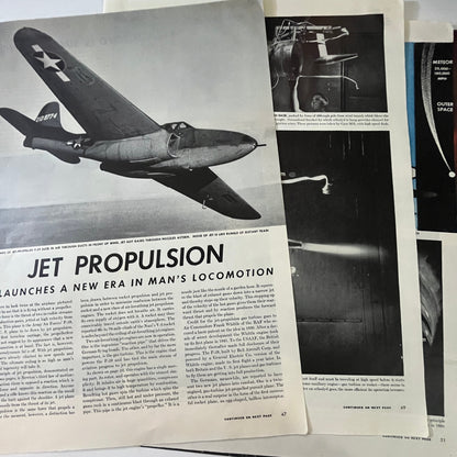 Jet Propulsion Air Force P-59 4 Pages 1940s WWII Era Article V29-5