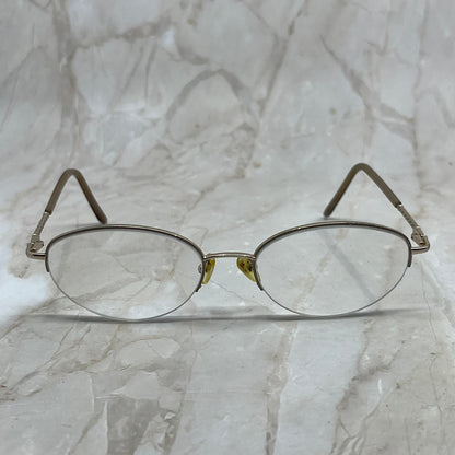 EA Brown Oval Half-Rim Sunglasses Eyeglasses Frames TE9-G6-7