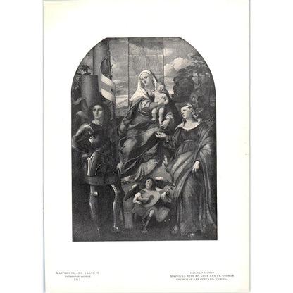 Madonna With St. Lucy And St. George - Palma Vecchio c1905 Art Print D14