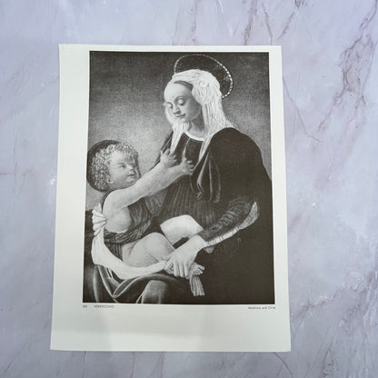 Verrocchio - Madonna and Child Engraving 8.5x11.5" Art Print V22