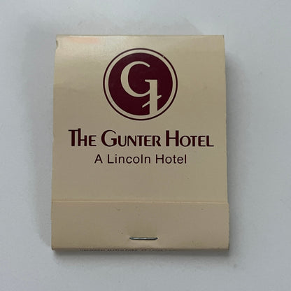 The Gunter Hotel San Antonio TX Feature Matches Vintage Matchbook TB7-XSM