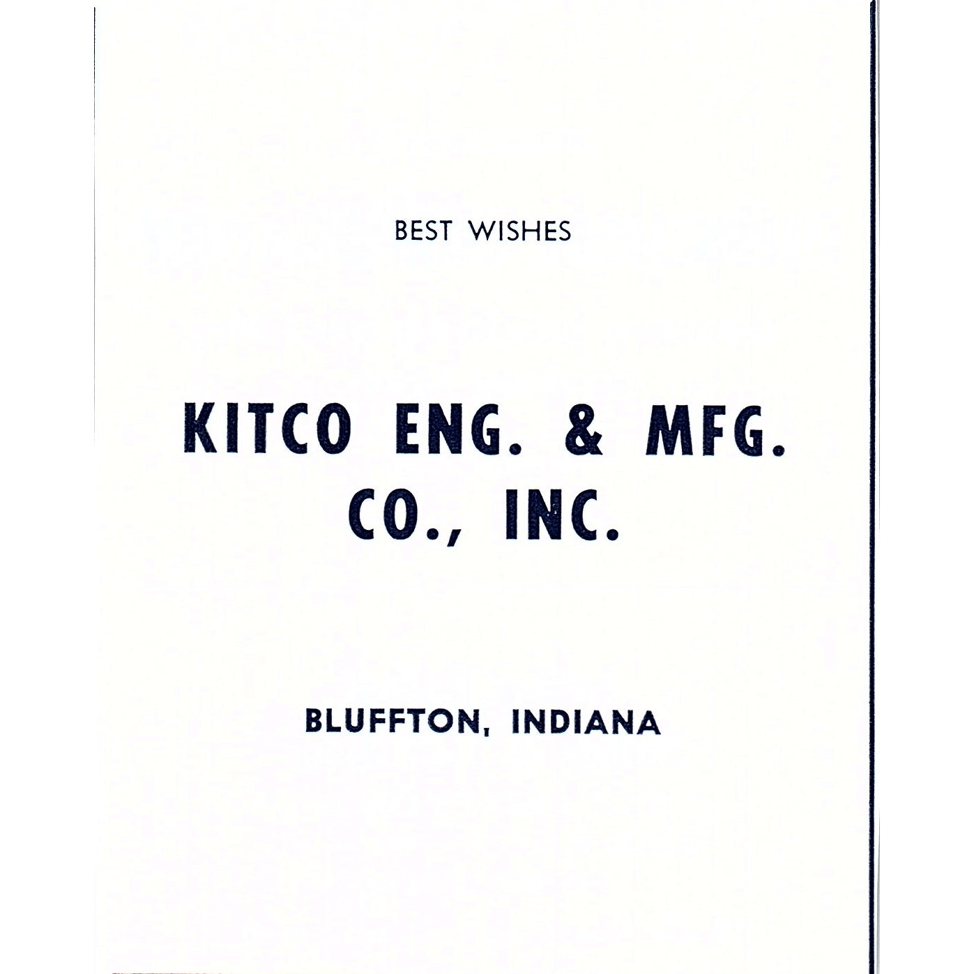 Kitco Engineering & Mfg Co Inc Bluffton Indiana 1964 Ad AG1-9