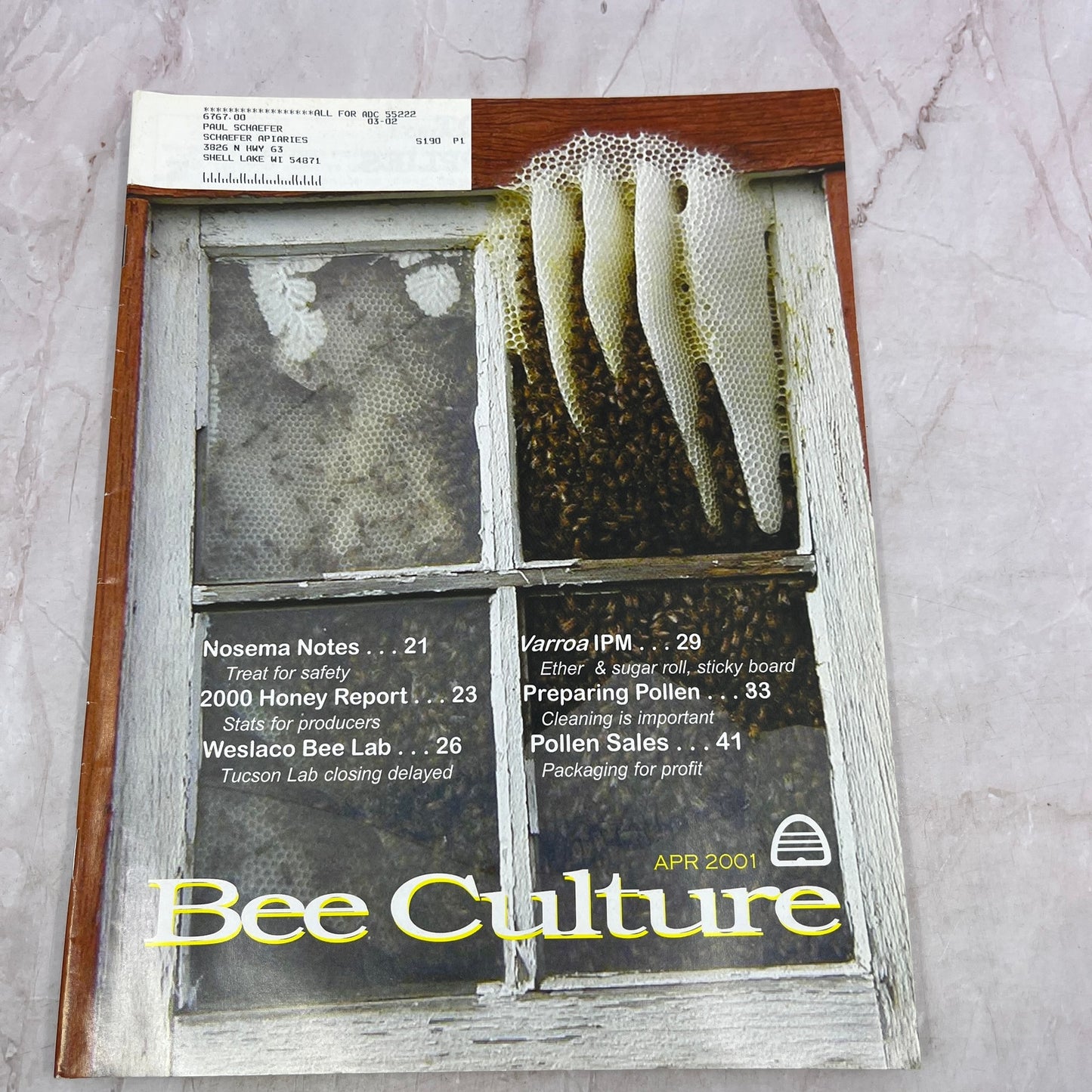 2001 Apr - Gleanings in Bee Culture Magazine - Bees Beekeeping Honey M32