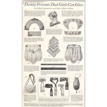 Dainty Presents Girls Can Give 7x12 1913 Original Magazine Advertisement FL6-8