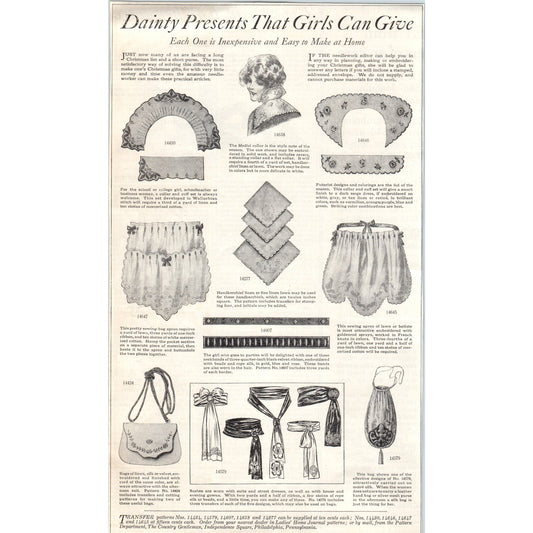 Dainty Presents Girls Can Give 7x12 1913 Original Magazine Advertisement FL6-8