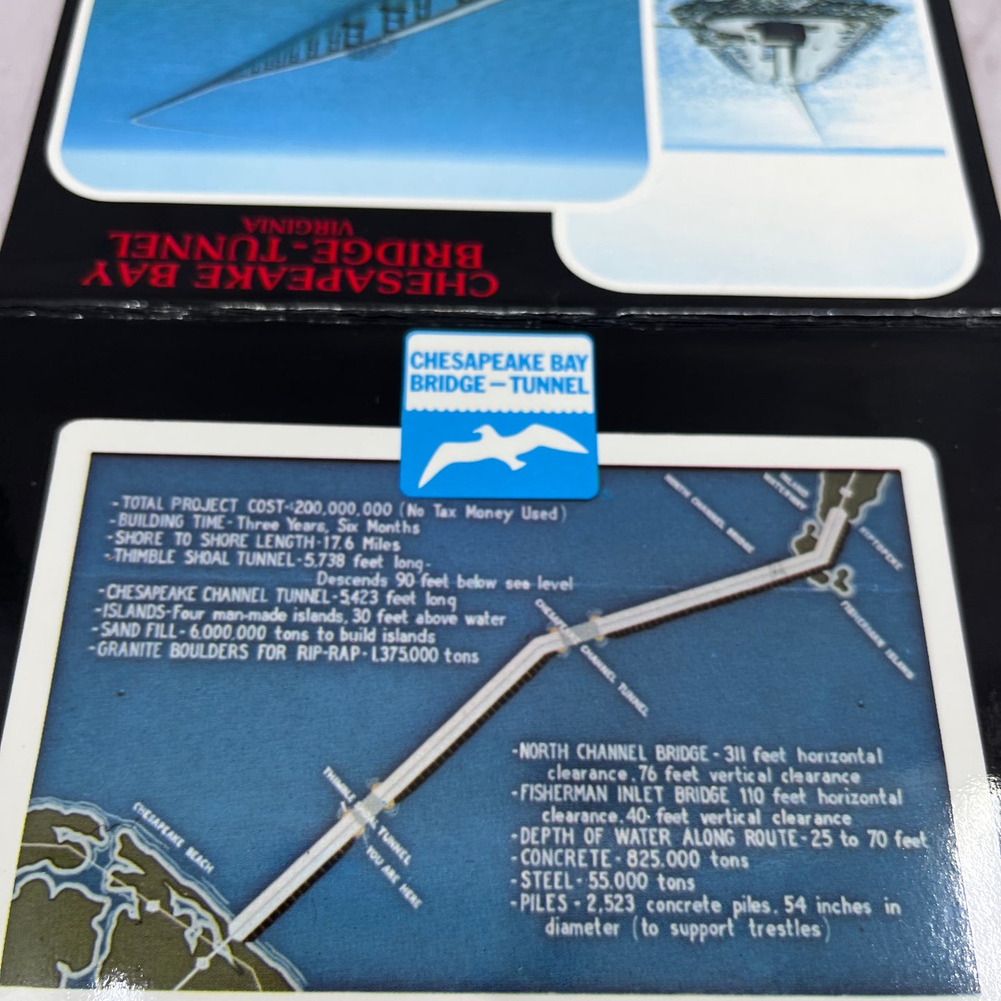 Vintage Chesapeake Bay Bridge-Tunnel Virginia Souvenir Folder TH2-MI1
