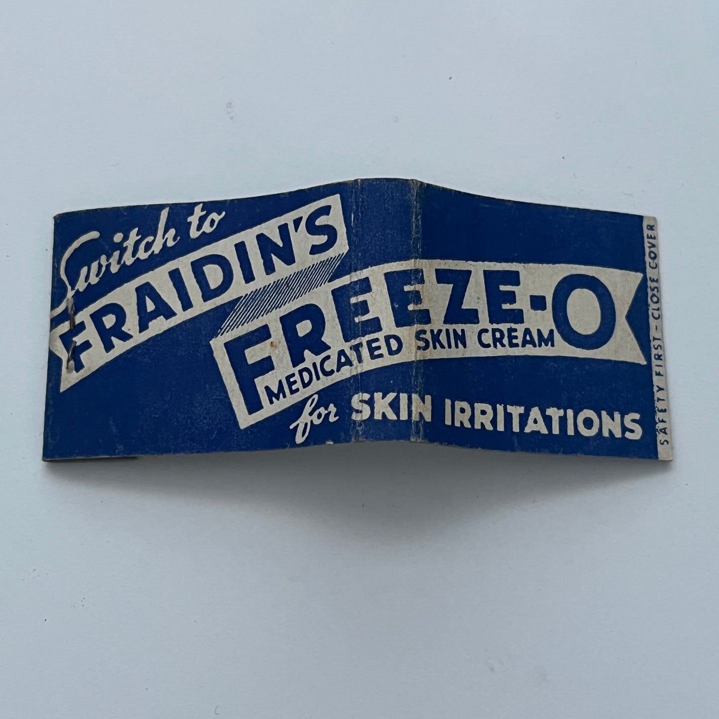 Fraidin's Freeze-O Medicated Skin Cream Vintage Matchbook Cover TB8-MB-1