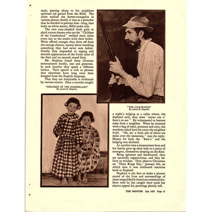 James R. Hopkins Cumberland Mountain Folk Lula Merrick 2 Page Article 1927 AG3-6