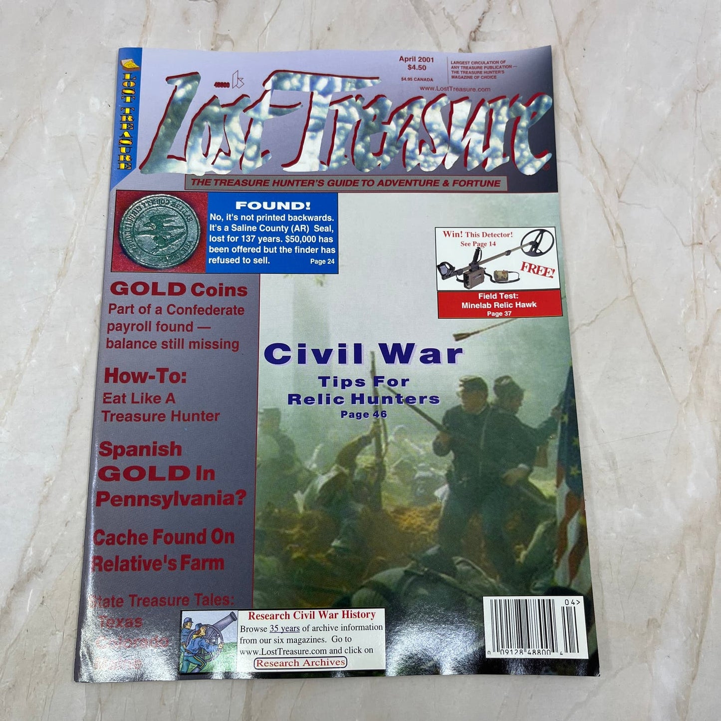 2001 April - Lost Treasure Magazine - Treasure Hunting Gold Prospecting M14