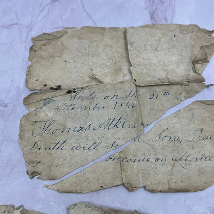 1846 Handwritten Song - Thomas Atkinson to Epsy M. Peavy Butler County AL AF9-3