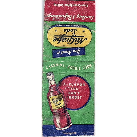 NuGrape Soda Cooling & Refreshing Vintage Matchbook Cover SF3-Y9
