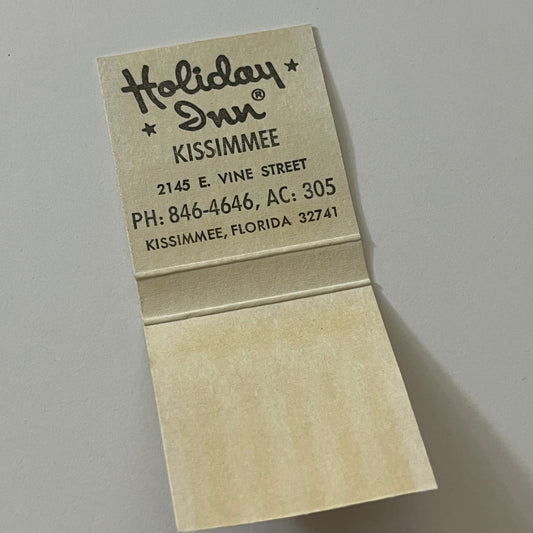 Holiday Inn Kissimmee FL Holidex Vintage Matchbook TB6-MB2-11