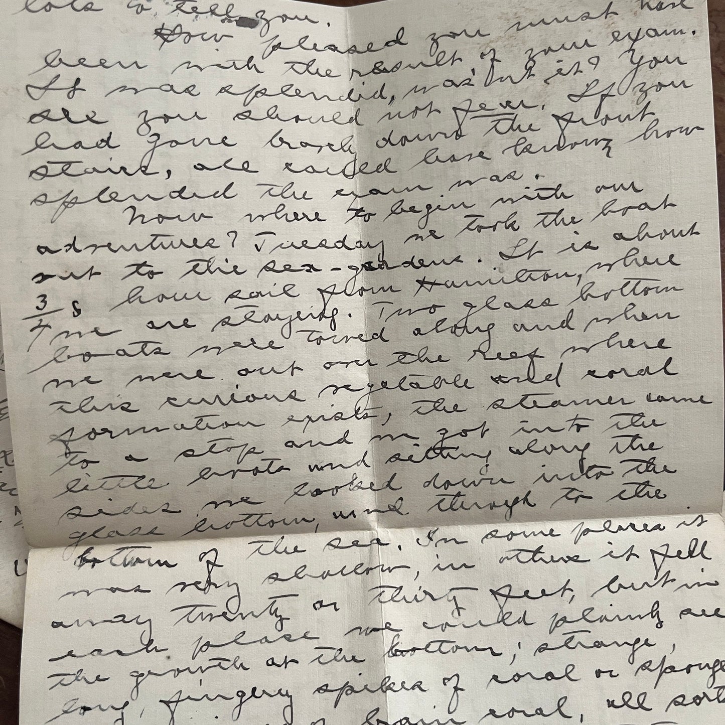 1914 Handwritten Letter & Envelope Hamilton Hotel Bermuda Gladys H Russ AF4-1