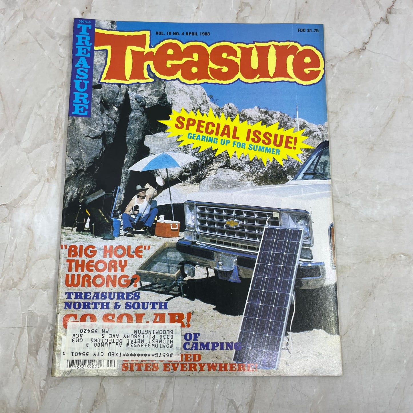 1988 April - Treasure Magazine - Treasure Hunting Prospecting Metal Detector M16