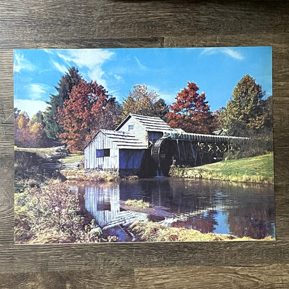 Mabry Hill Grist Mill on the Mill Blue Ridge Parkway Vintage Art Print 12x16 V11