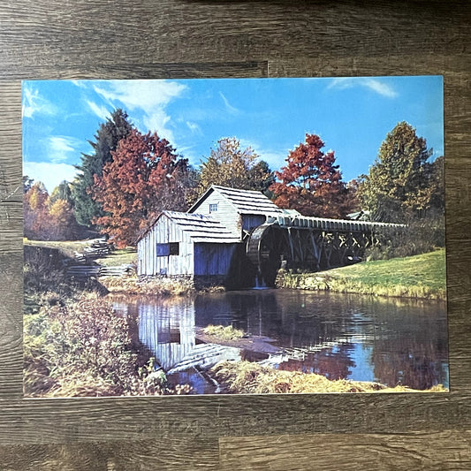 Mabry Hill Grist Mill on the Mill Blue Ridge Parkway Vintage Art Print 12x16 V11