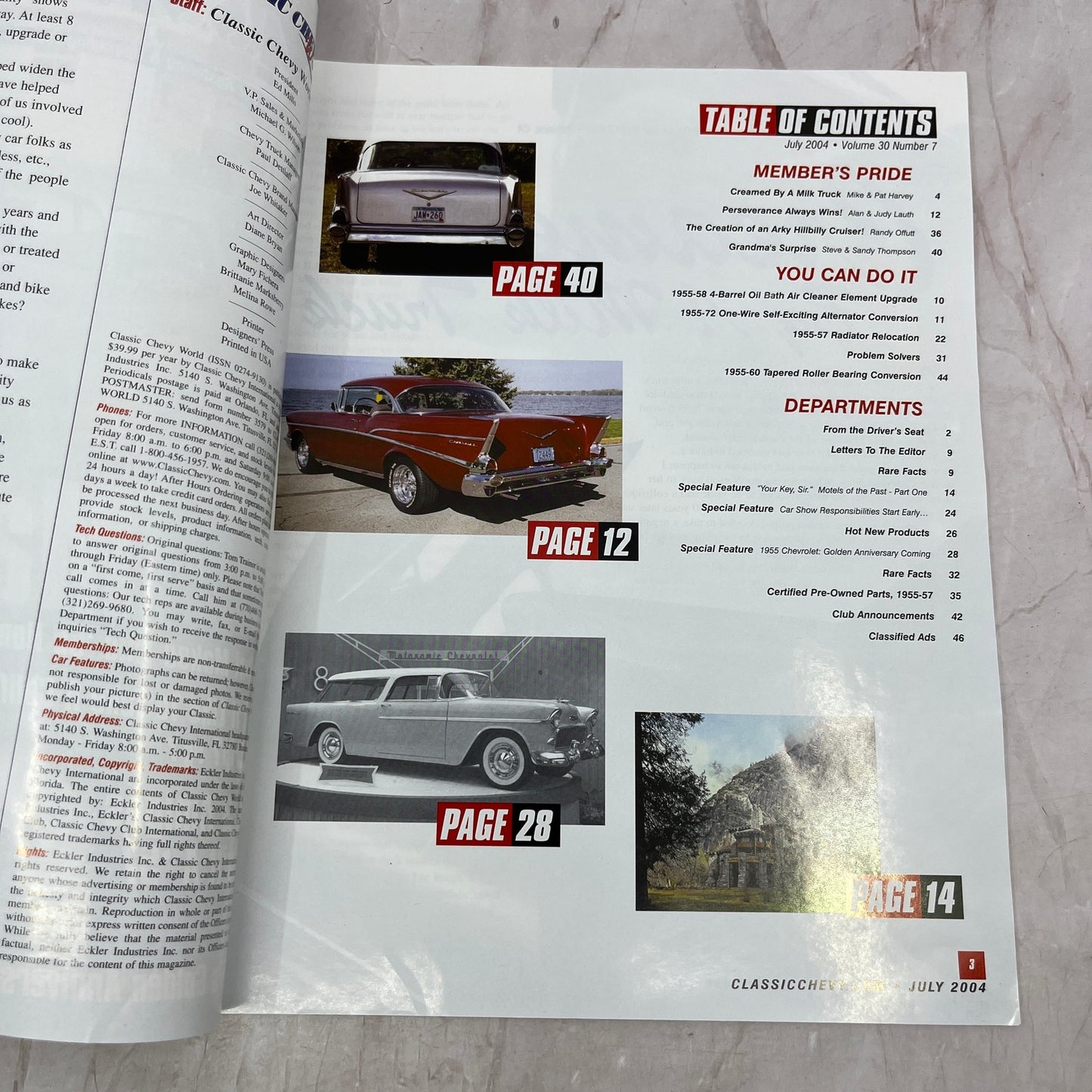 Mint Mad '55 Nomad - Classic Chevy World Magazine - Jul 2004 M29