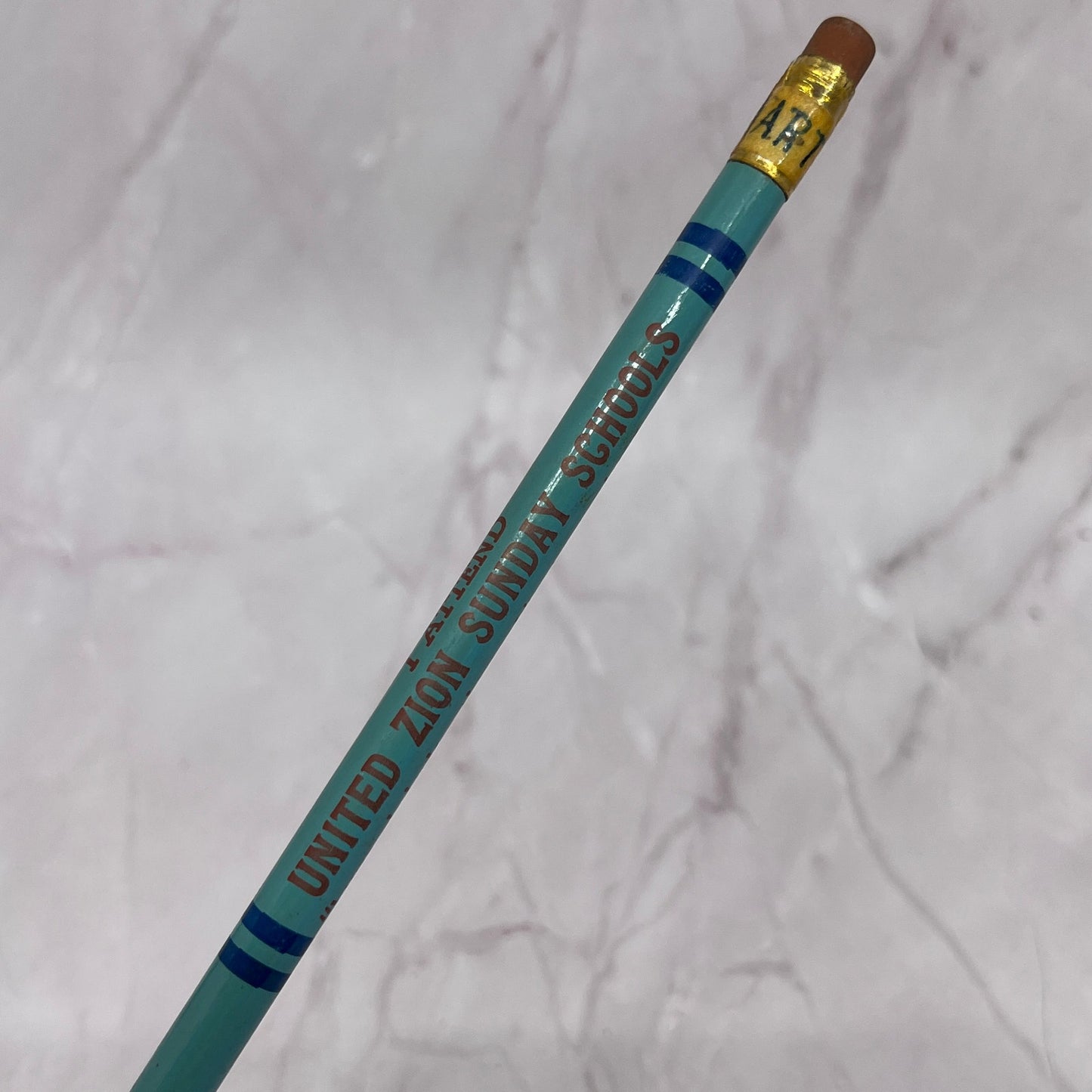 I Attend United Zion Sunday Schools Psalm 122:1 Vintage Pencil TC5-PP1