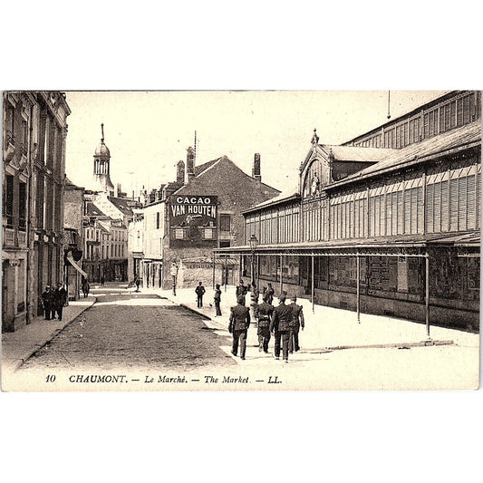 Chaumont Le Marché The Market French Antique Postcard PE10