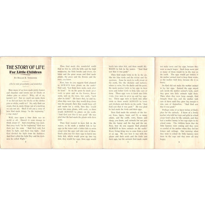 Early 1900s Christian Tract Story of Life For Little Children E.K. Mohr NY AE6