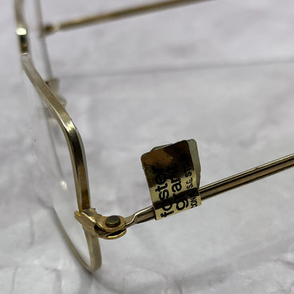 Vintage Foster Grant Gold Tone Rectangle Glasses New Unused NOS TC5-FG