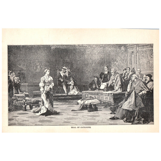 Trial of St. Catherine 1911 Engraving Print AF5-10