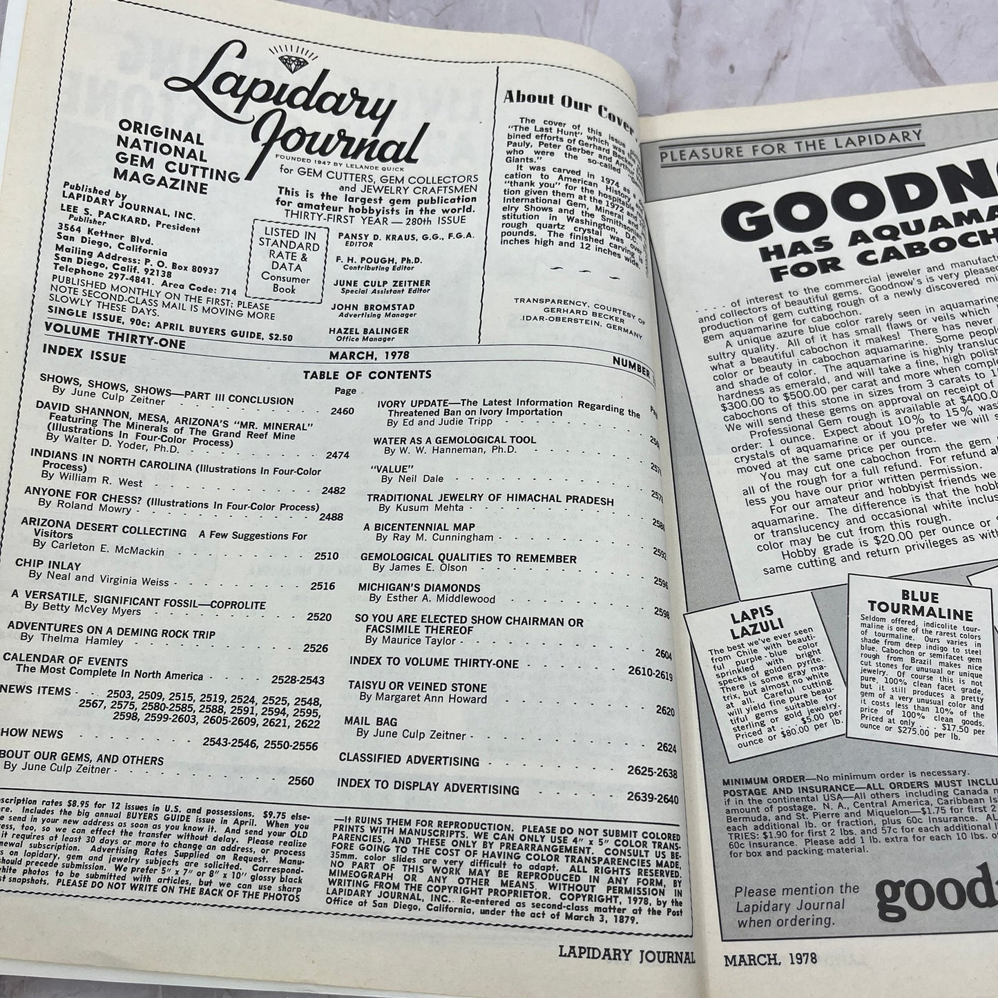 The Last Hunt - Lapidary Journal Magazine - Mar 1978 M28