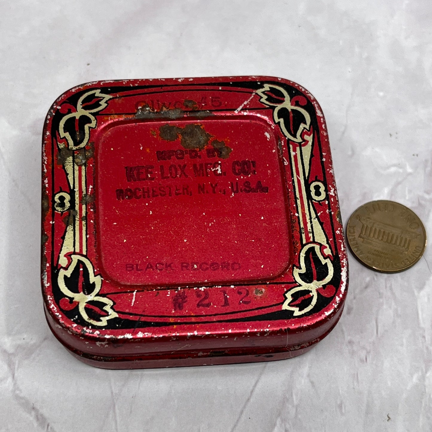 Kee Lox Mfg Co Rochester NY Typewriter Ribbon Tin SC1