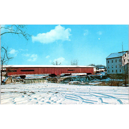 Parke County Indiana #8 Bridgeton Bridge IN Covered Bridge Postcard PB11