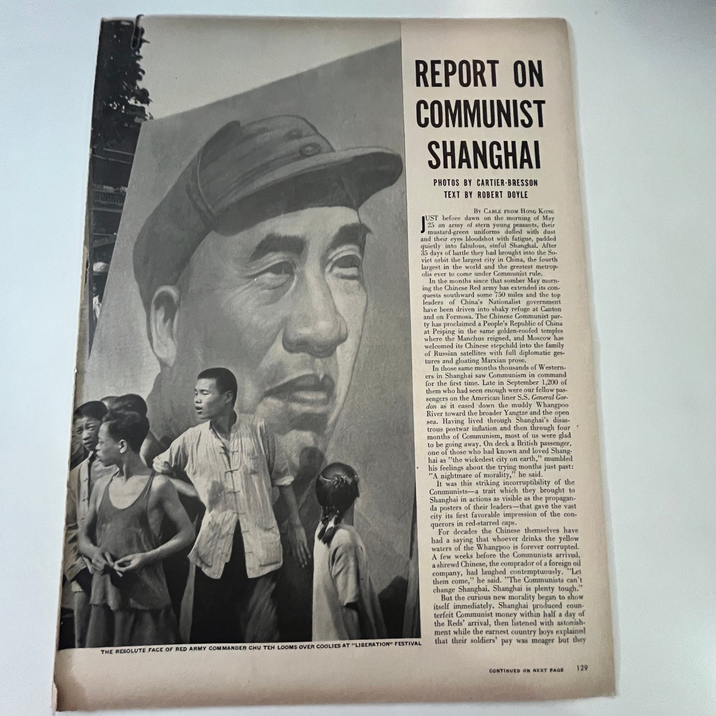 Reports on Communist Shanghai Robert Doyle 6 Pages 1940s WWII Era Article V29-5