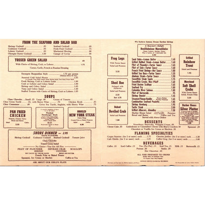 Vintage Harbor House Restaurant Postcard Menu San Diego CA Original Postcard PD1