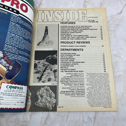 1988 Oct - Treasure Magazine - Treasure Hunting Prospecting Metal Detector M16