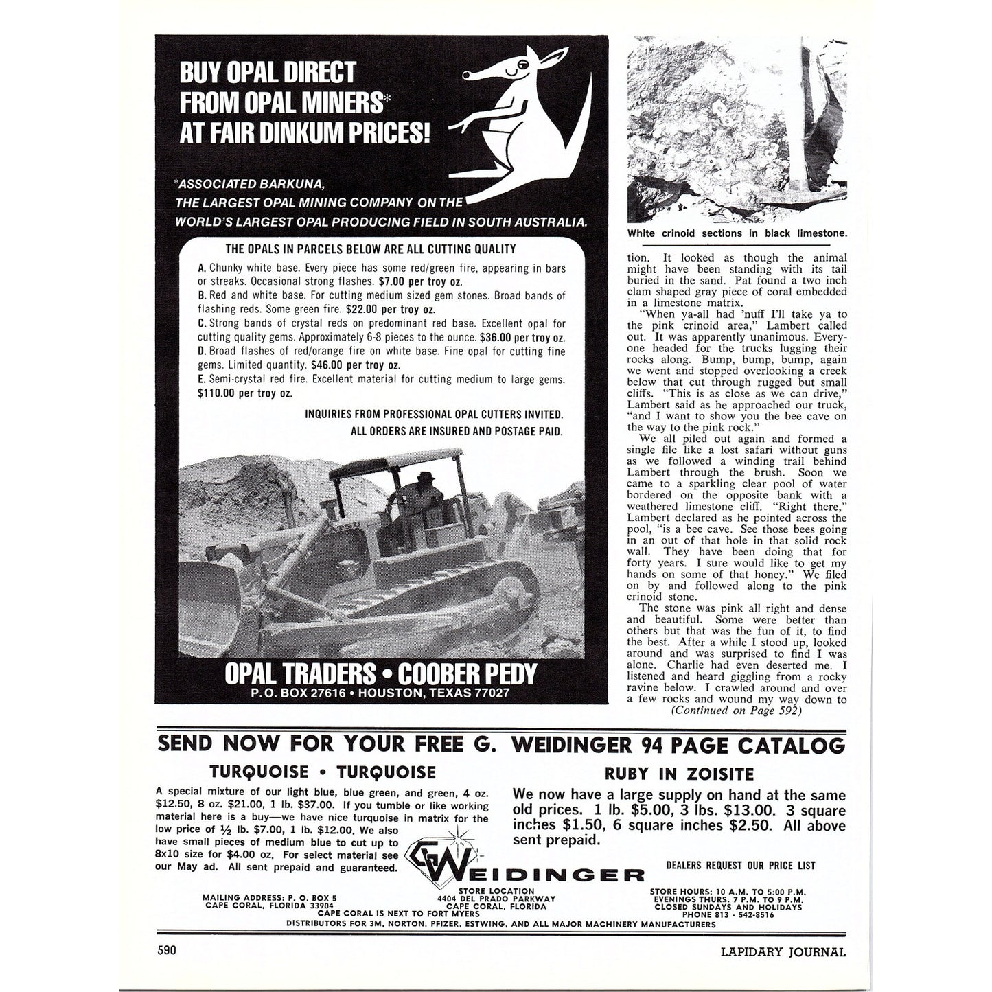 Frantom Lapidary Equipment Hawthorne CA 1972 Ad AF8-3