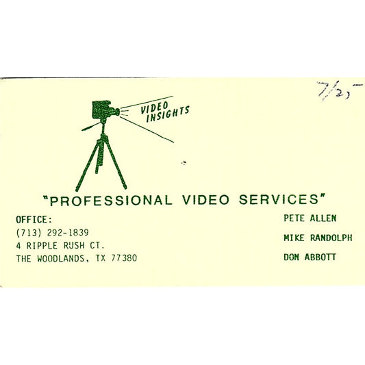 Video Insights Pete Allen Mike Randolph Don Abbott The Woodlands Card SSB4-B12