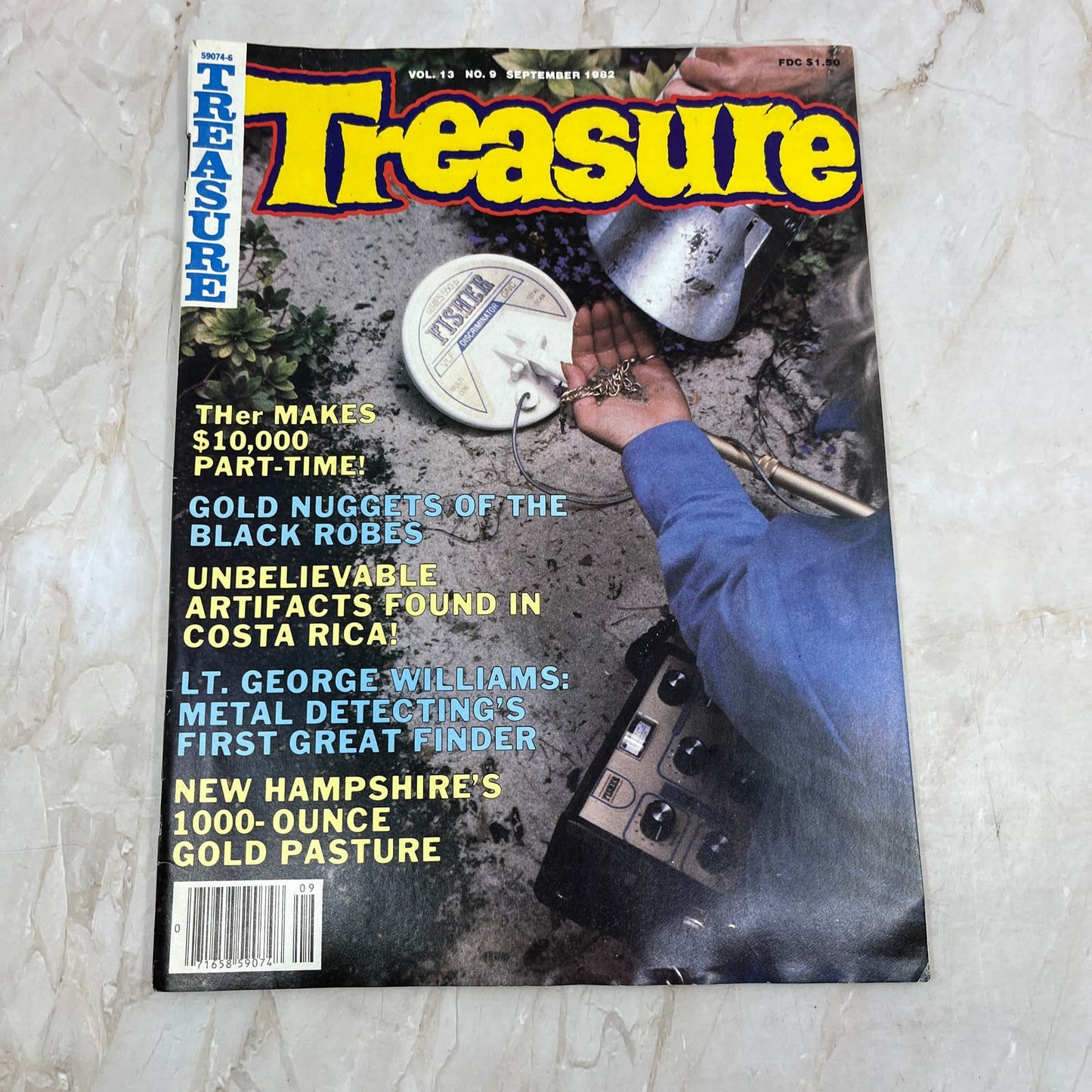 1982 Sept - Treasure Magazine - Treasure Hunting Metal Detecting Gold Coins M10