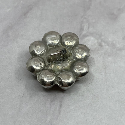 Vintage Faux Pearl & Rhinestone Cluster Flower Floral Button SE2