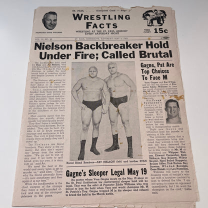 Mr M Kowalski Geigel Townsend May 5 1962 Wrestling Facts Program & Card V1-3